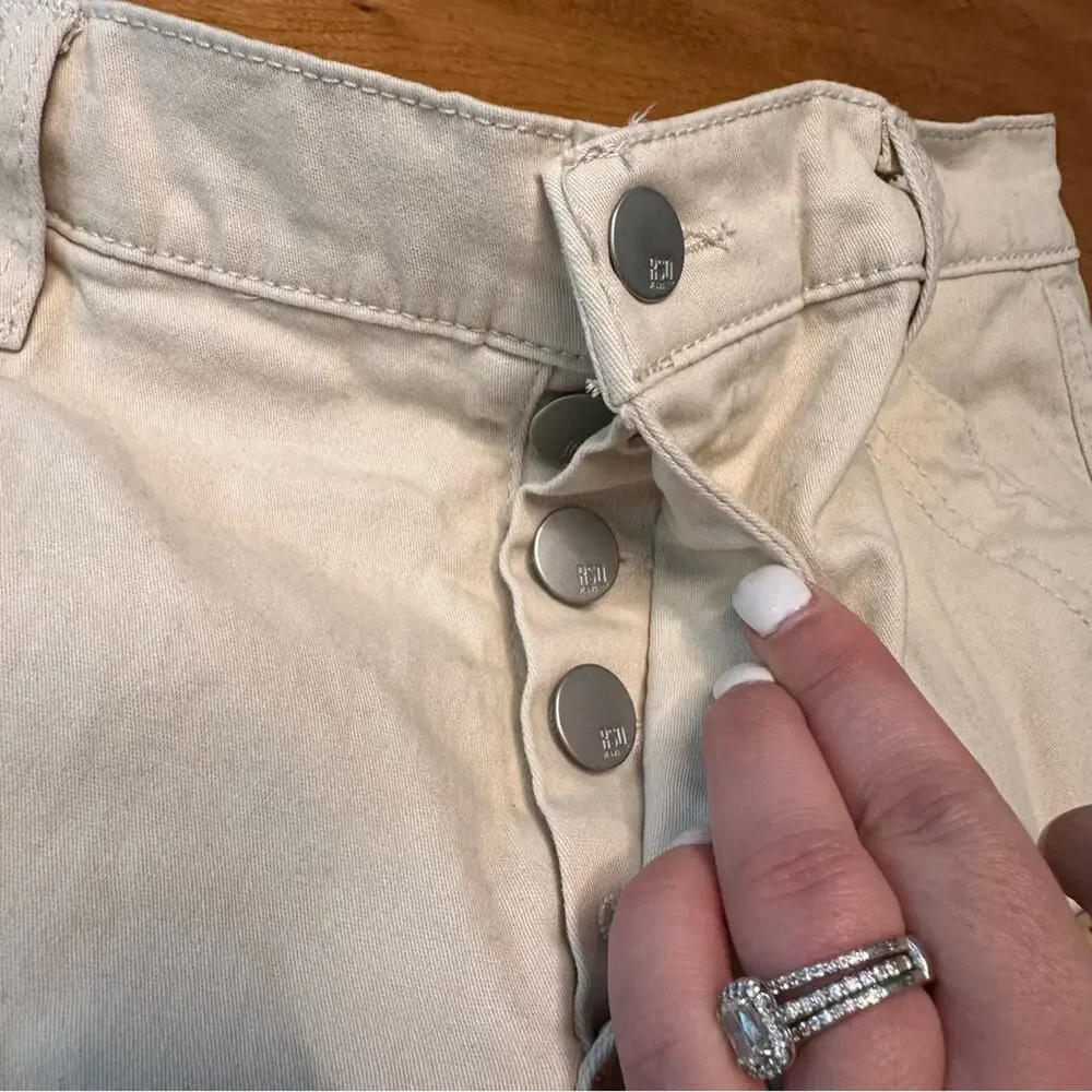 RSQ Jeans Tilly's Carpenter Pants‎ Beige Cargo Size 27 Stretch Pockets Utility